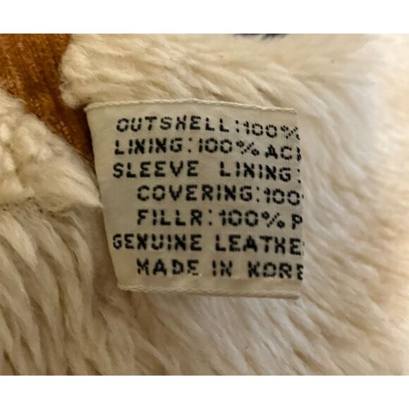 Vintage Grande Bay Suede Trucker Jacket 44 Sherpa Faux Fur Lined Western Cowboy - Picture 14 of 15